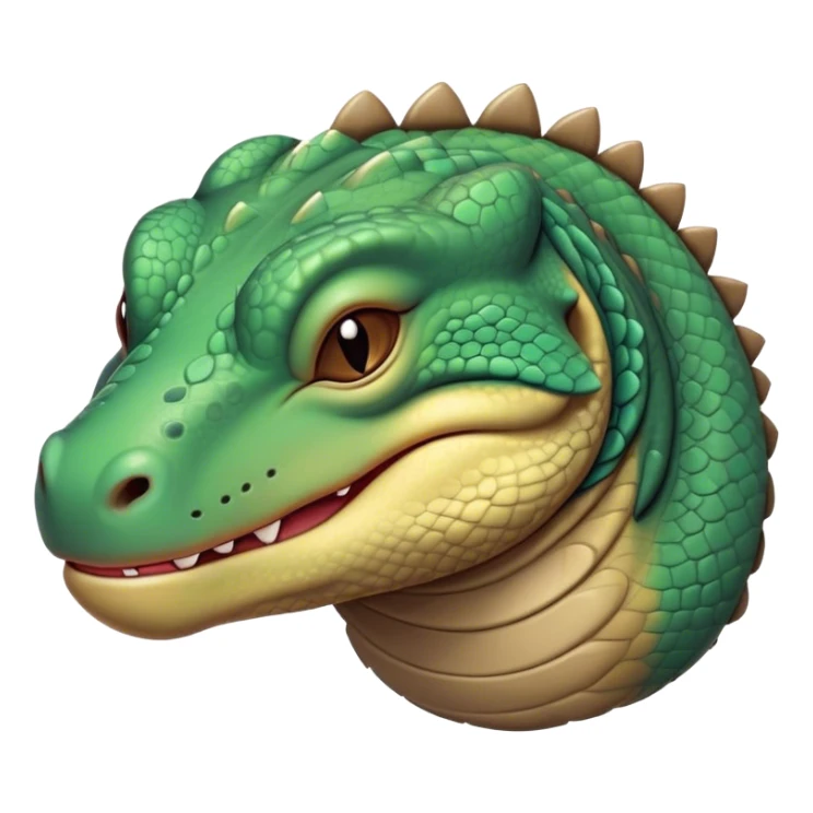 Meme-Worthy cute Sleeping Komodo Dragon Lizard Portrait Emoji, Head resting peacefully with a contented smile, showcasing a rugged, textured form and eyes gently closed in serene slumber, Simplified yet comically adorable features, highly detailed, glowing with a soft, drowsy glow, high shine, relaxed and utterly lovable, stylized with an air of playful laziness, bright and heartwarming, soft glowing outline, capturing the essence of a sleeping ancient guardian that feels destined to become the next viral icon of adorable rest! sticker