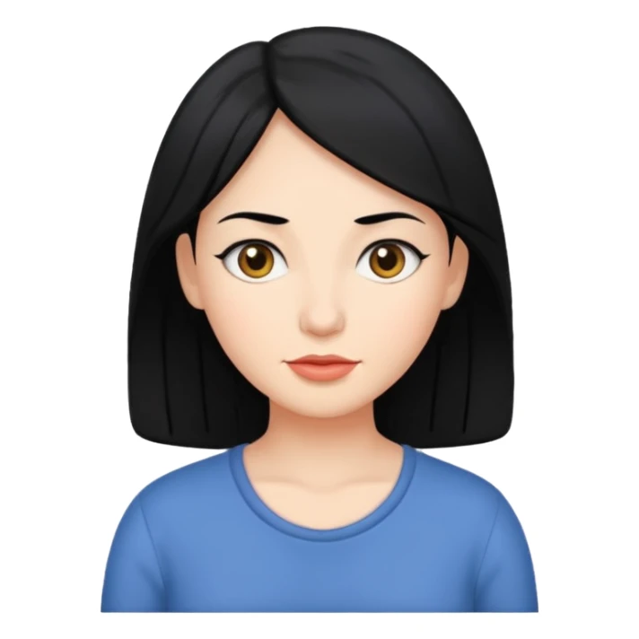 mother with black hair sticker