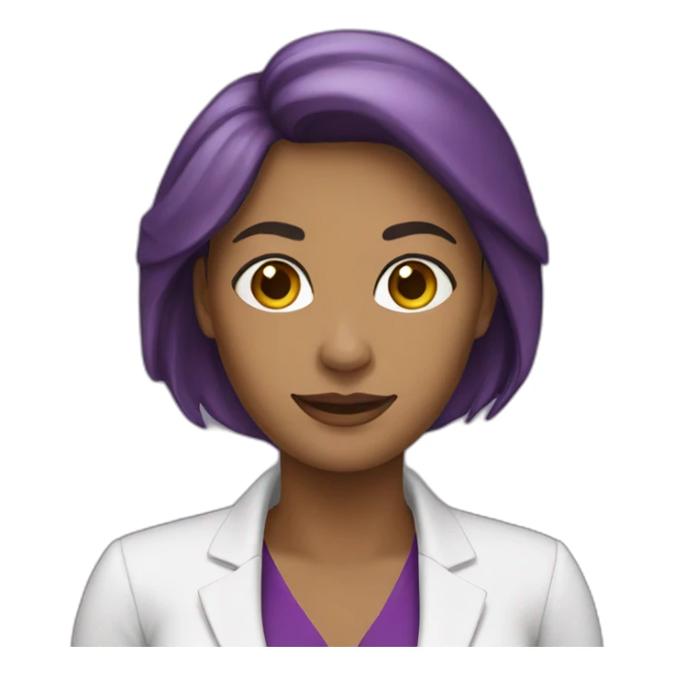 white business woman purple icon sticker