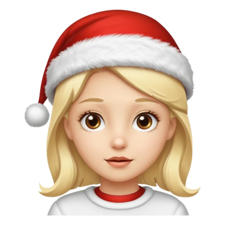 Blondie girl santa clauss sticker