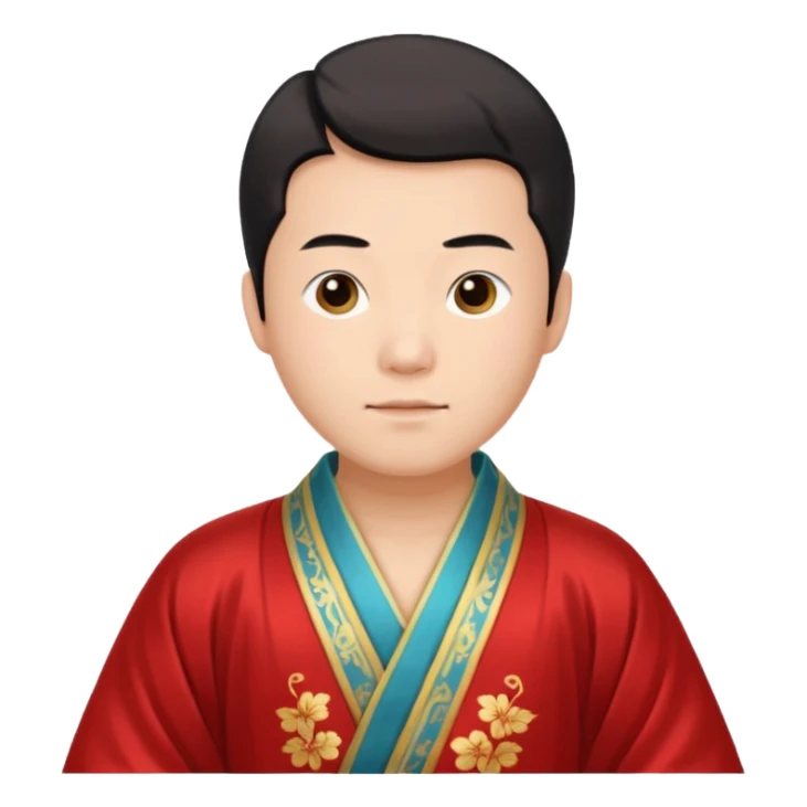 chinese male in 1800s sticker