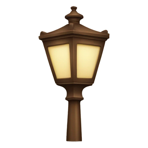 vintage brown street lamp sticker