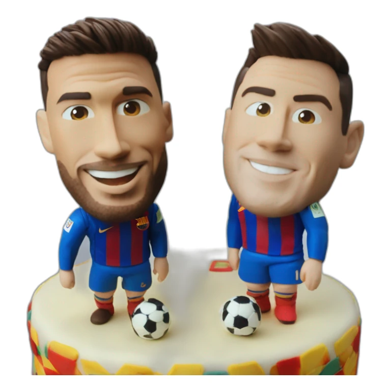 Ronaldo et Messi sur un tortu sticker