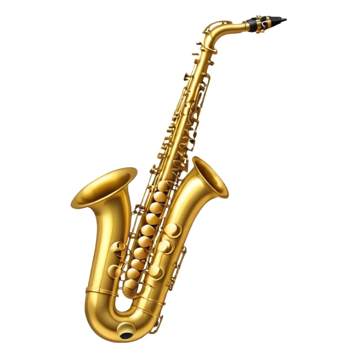 An emoji of a baritone saxophone sticker