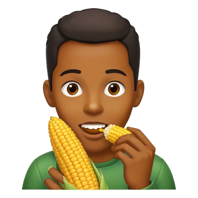 irish black person eating corn sticker