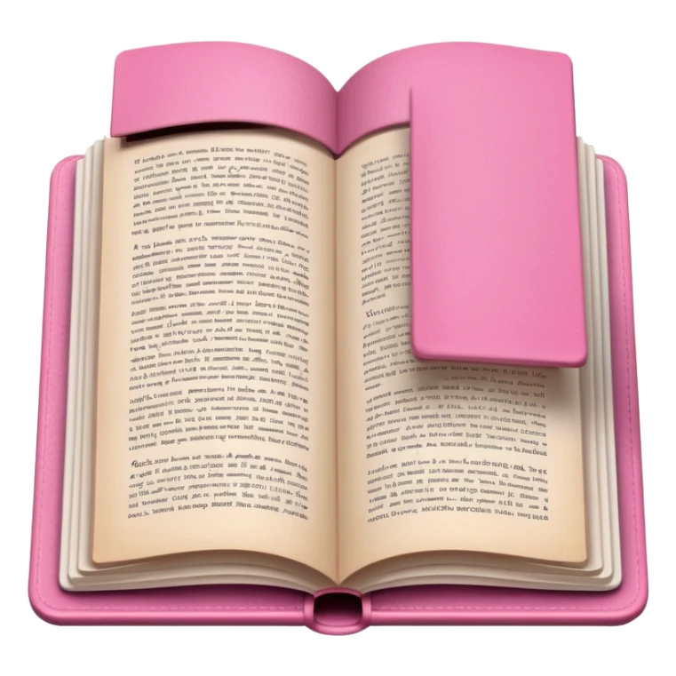 Make an open book, with white pages, but a pink cover only at the bottom!
 sticker