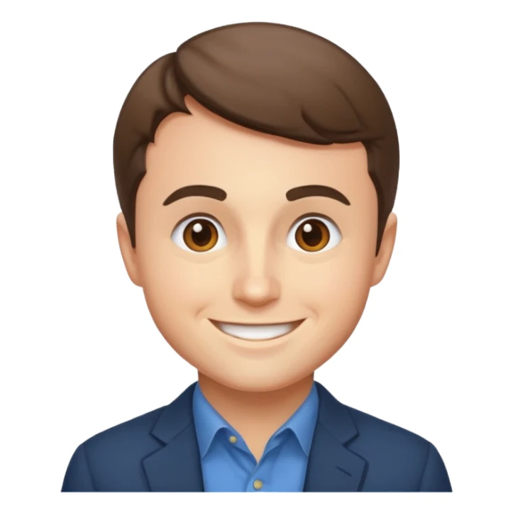 Charlie kirk's face on a discord/twitter emoji style emoji. sticker