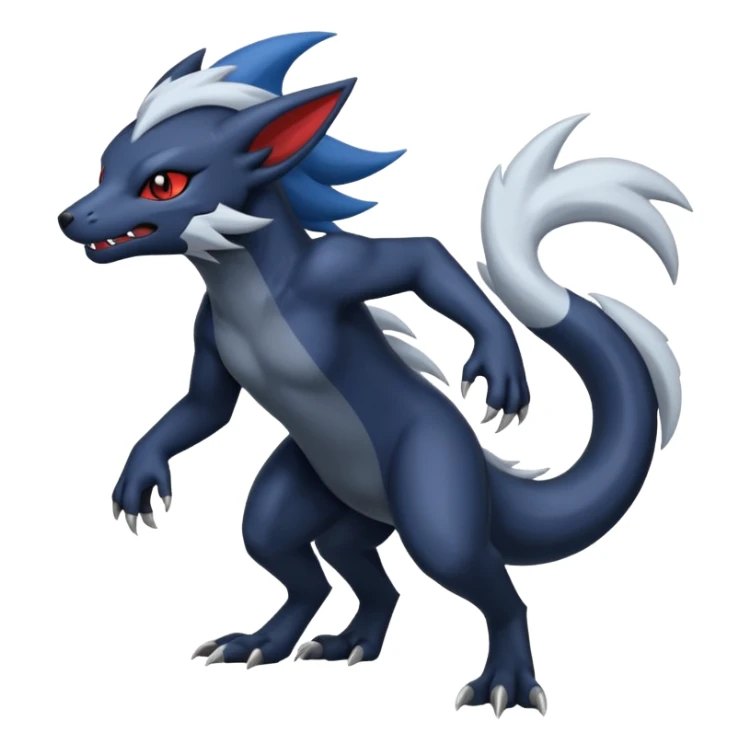 Nargacuga-Zorua-Absol-Salandit-fusion (full body) sticker