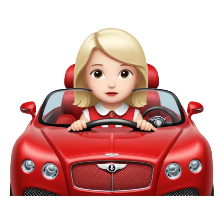 Baby girl in a Bentley power car. sticker