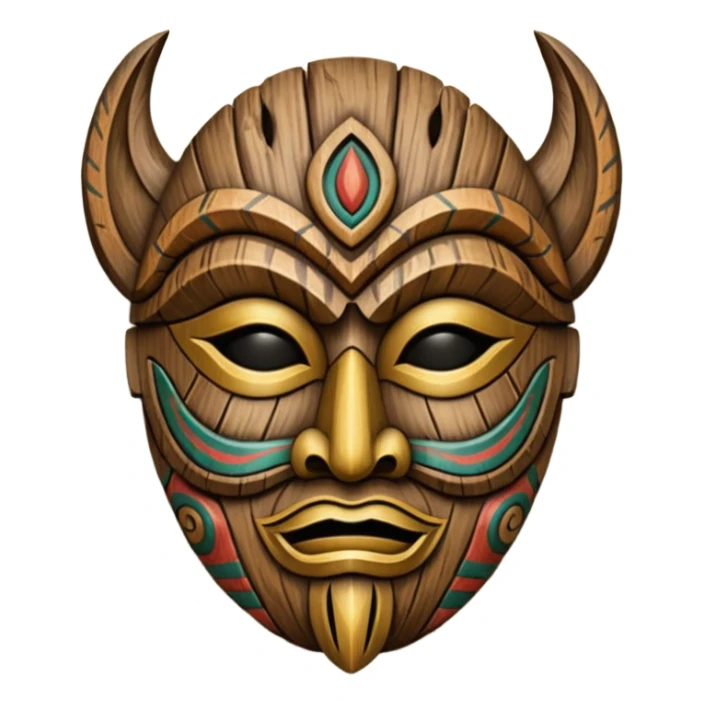 tribal mask sticker