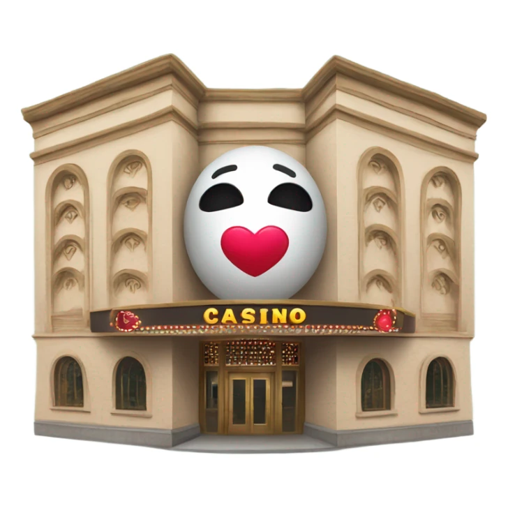 Casino with heart shaped eyes sticker