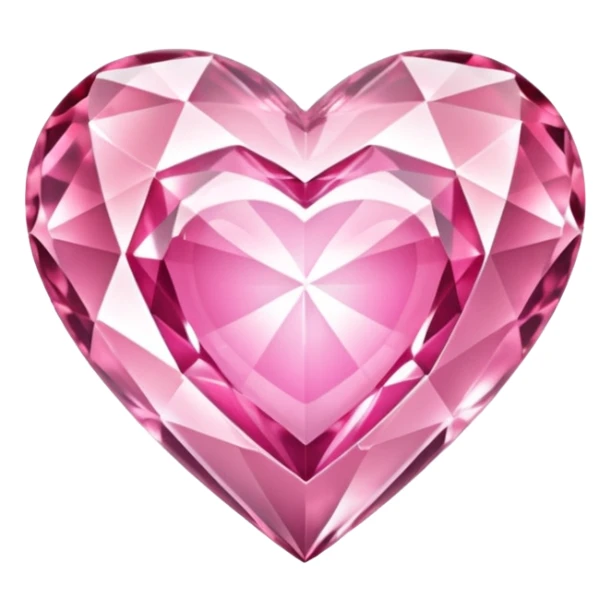 regular diamond heart with one mini pink heart inside of it  sticker