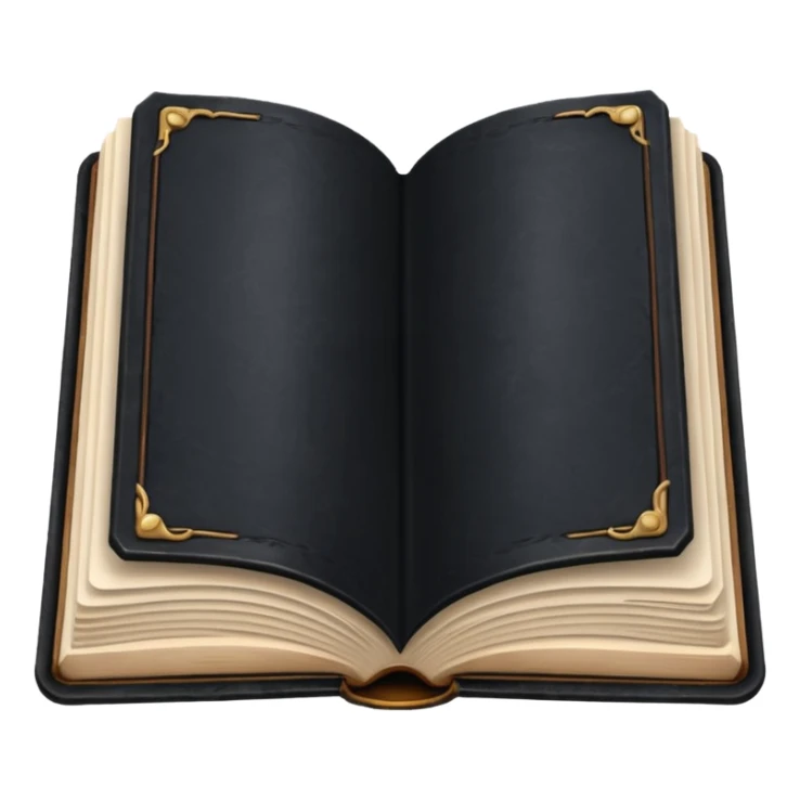 open black book sticker