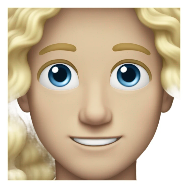 light curl blonde 30yo man blue eyed pale skin sticker