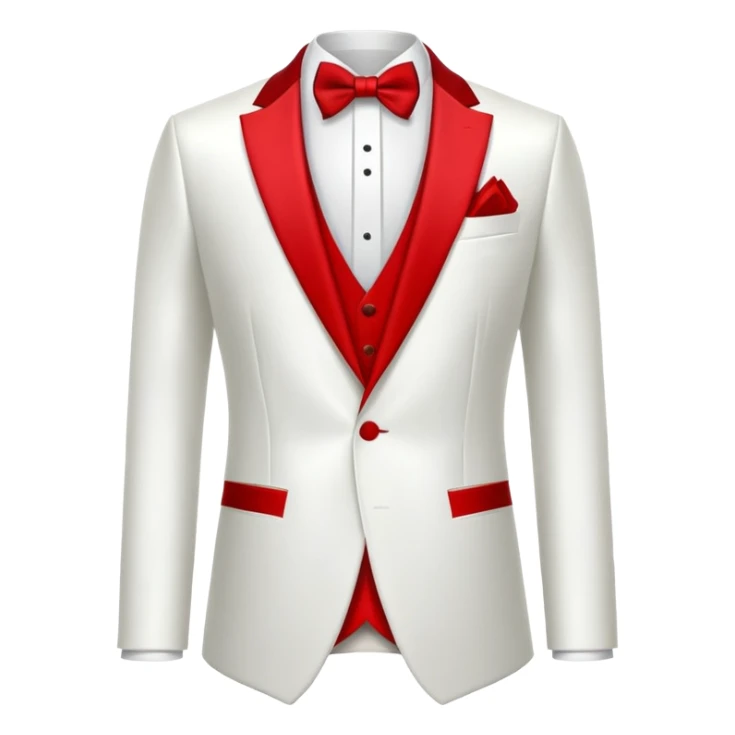 red and white formal tuxedo suit sticker