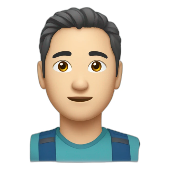 Make an avatar for your assistant under the name iBek, he is a modern Kazakh sticker