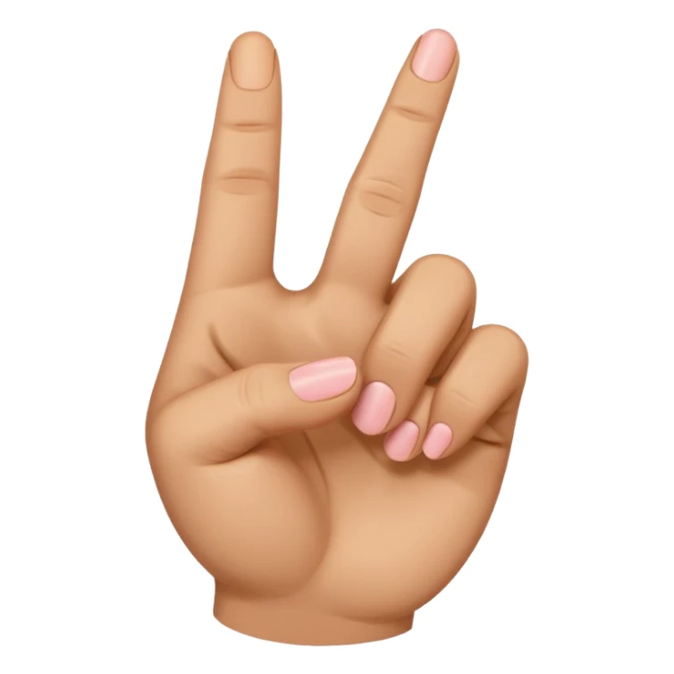A version of the thumb and index heart (🫰), in which a heart is made with the thumb and middle finger. sticker
