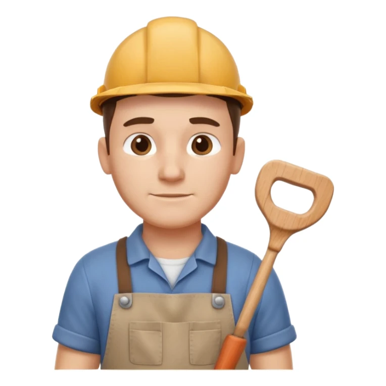 carpenter portrait, head and shoulders only, wearing work apron, wooden tools visible, focused friendly expression, workshop vibe, 3D cartoon, mobile game icon style, clean background, no text, no watermark
 sticker