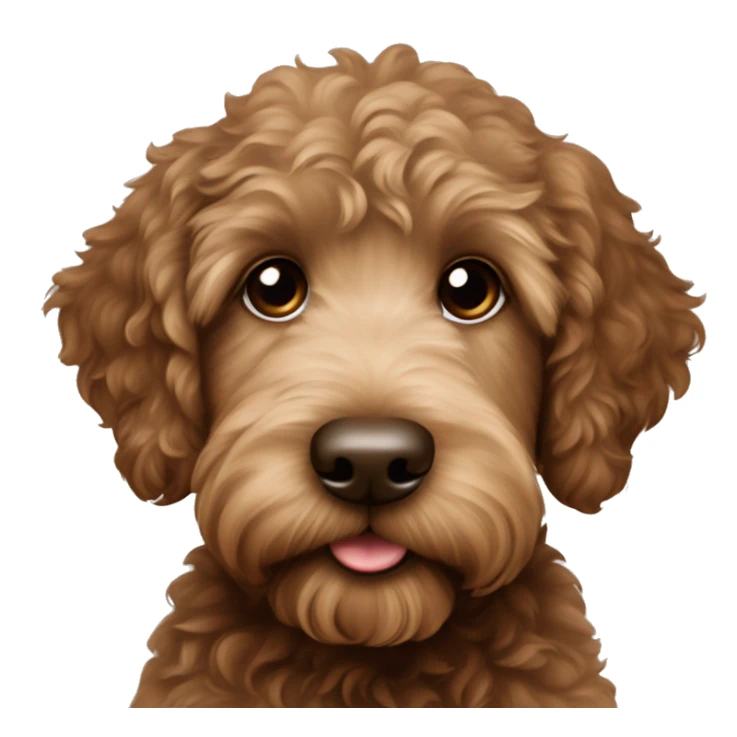 Een bruine labradoodle puppy sticker