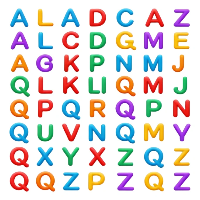 A to z alhpabet sticker