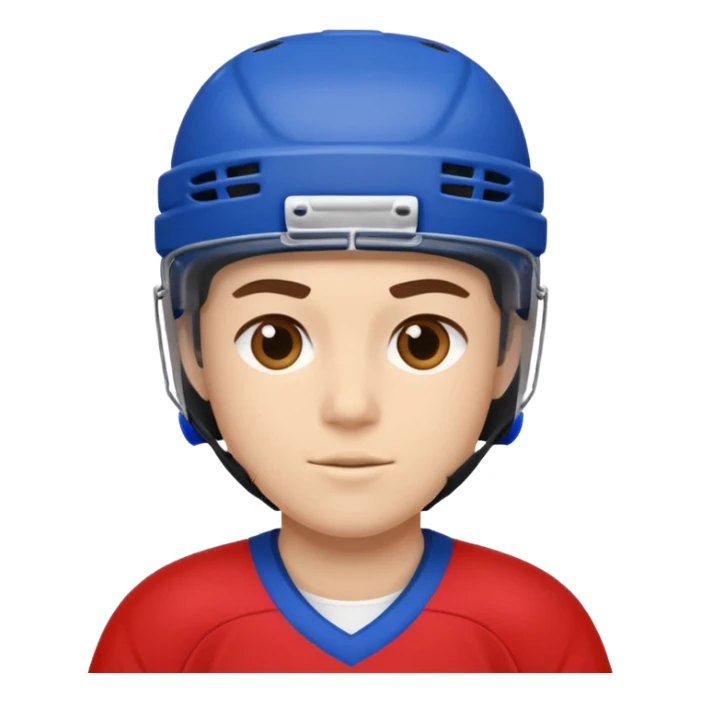 Hockey player in red and blue sticker