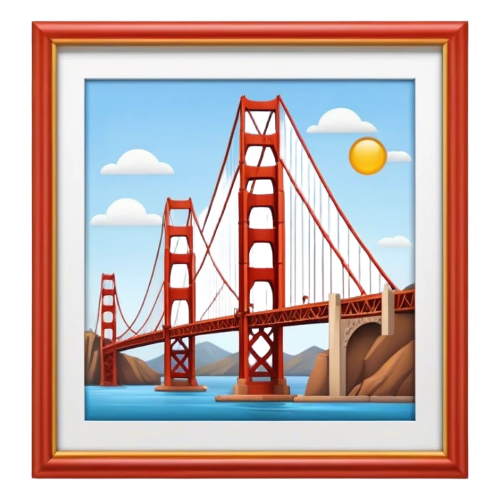 Cinematic Realistic Golden Gate Bridge Emoji sticker