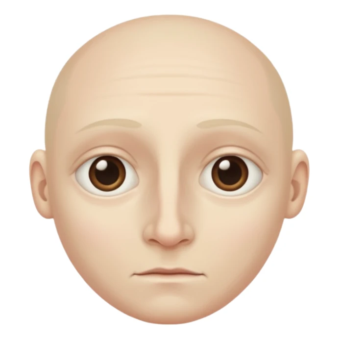 volto magro e di carnagione pallida senza il naso sticker