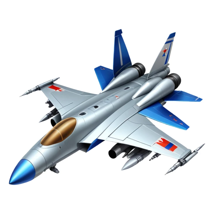 Advanced Russian fighter spacecraft with flag markings on wings sticker