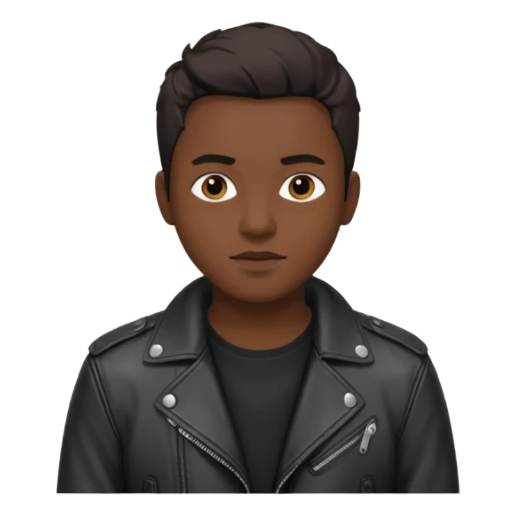 Black leather jacket with black shirt  sticker