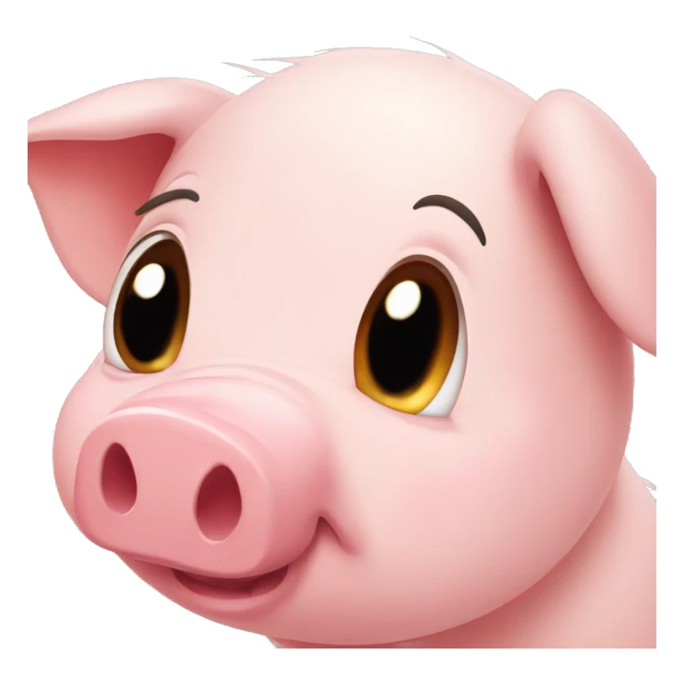 the pig is crying from cuteness sticker