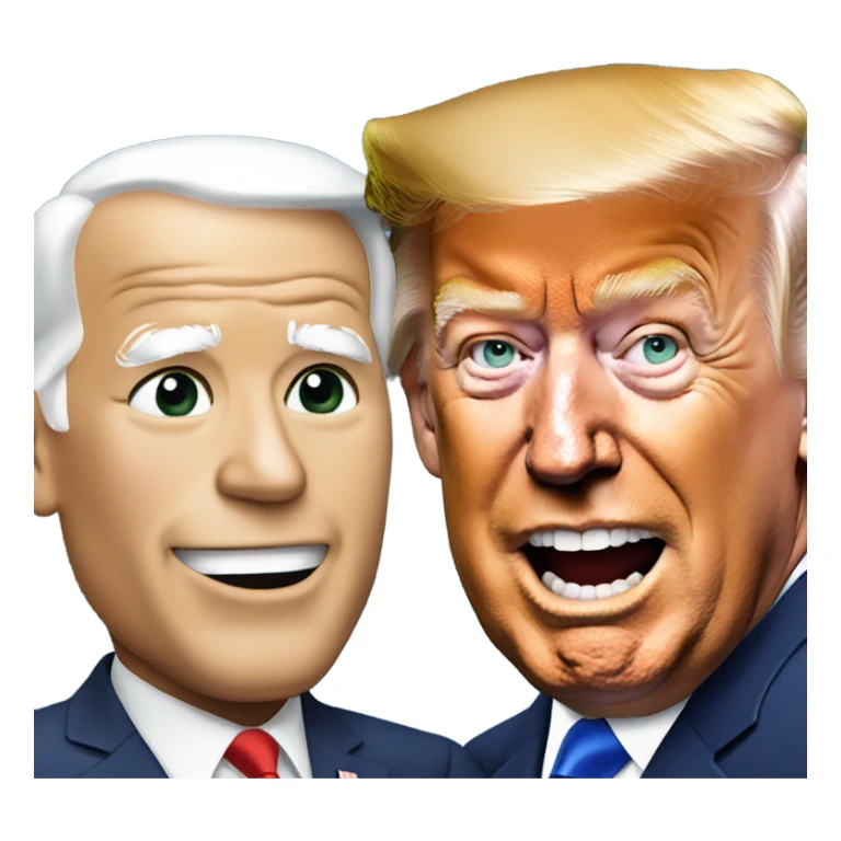 donald trump and joe biden together  sticker