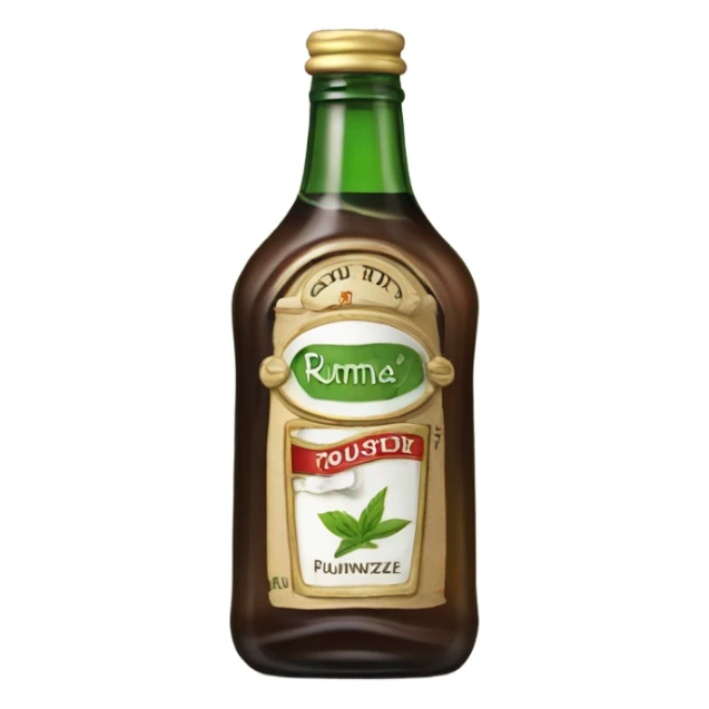 Bottle of rumpleminze alcohol sticker