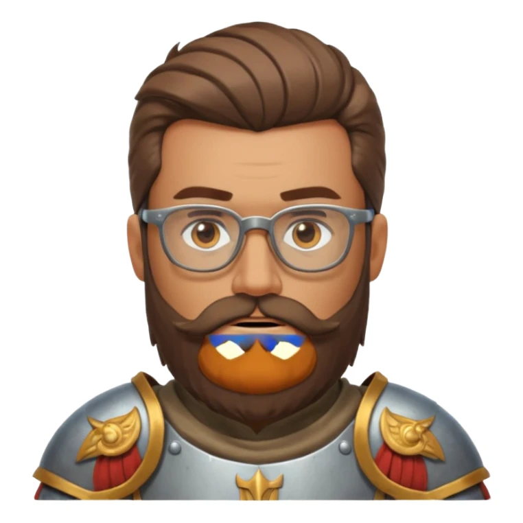 kinghts with glasses with long bearder looks like warrier sticker