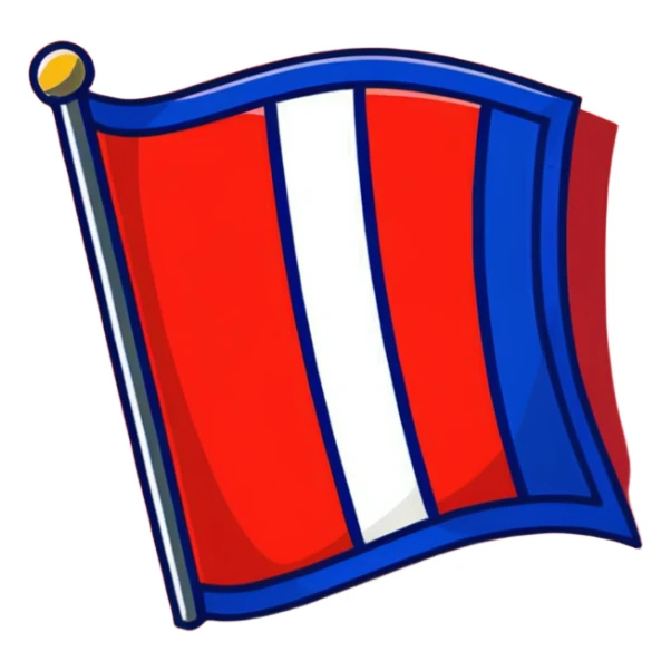 Napoleonic French flag emblem sticker