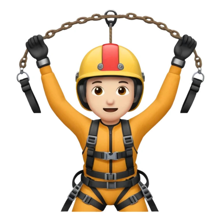 extreme sports lover face bungee jumping face sticker