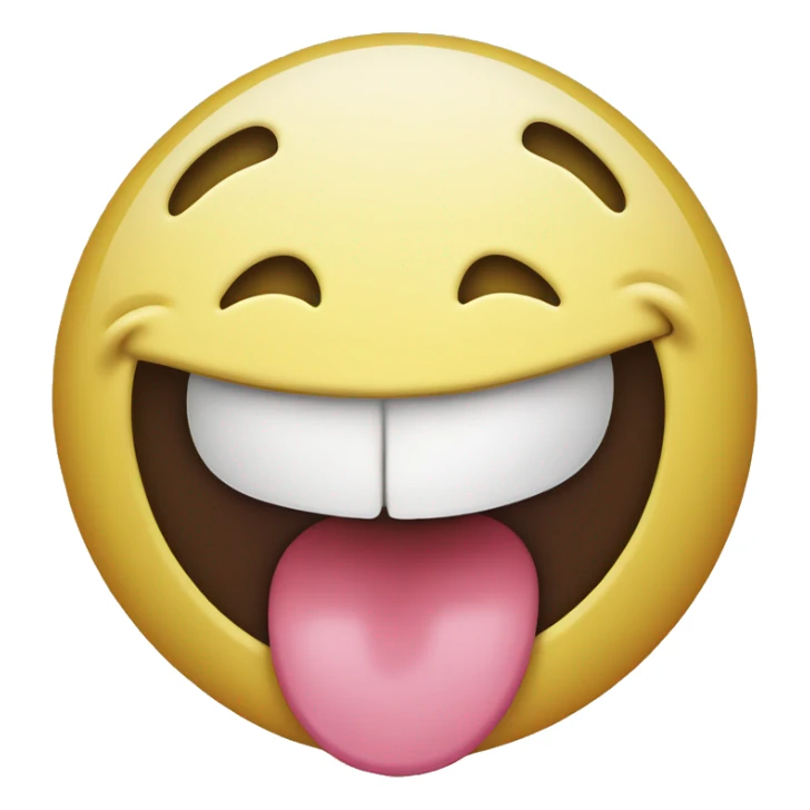 Smiley smiling with the tongue out to means i’m joking sticker
