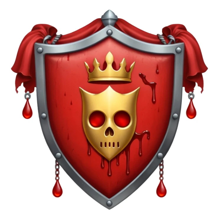 brasão sangrando medieval rosa de sangue vermelha sticker