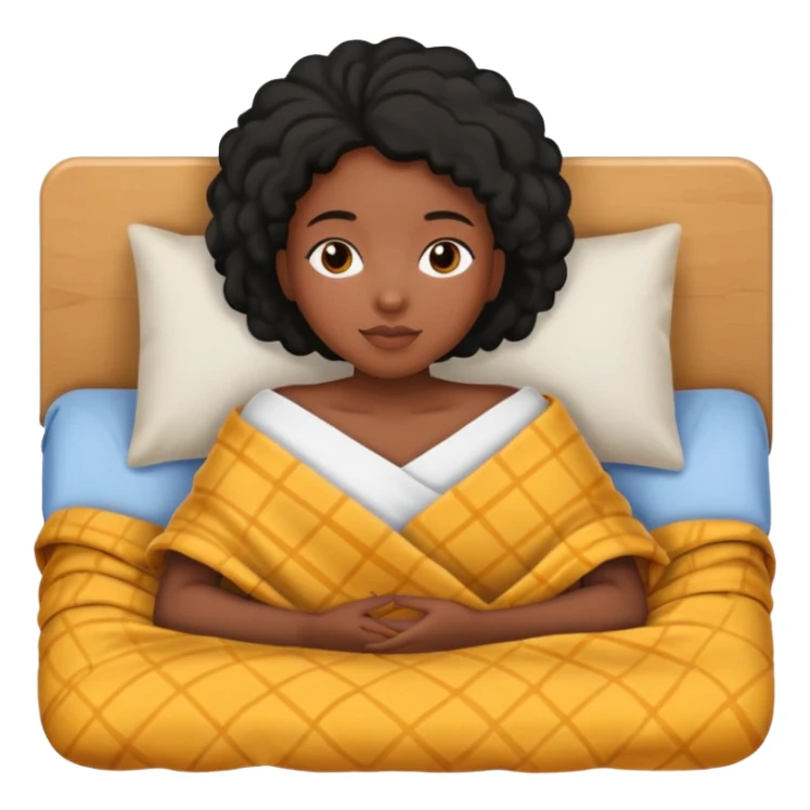 Black girl laying in bed sticker
