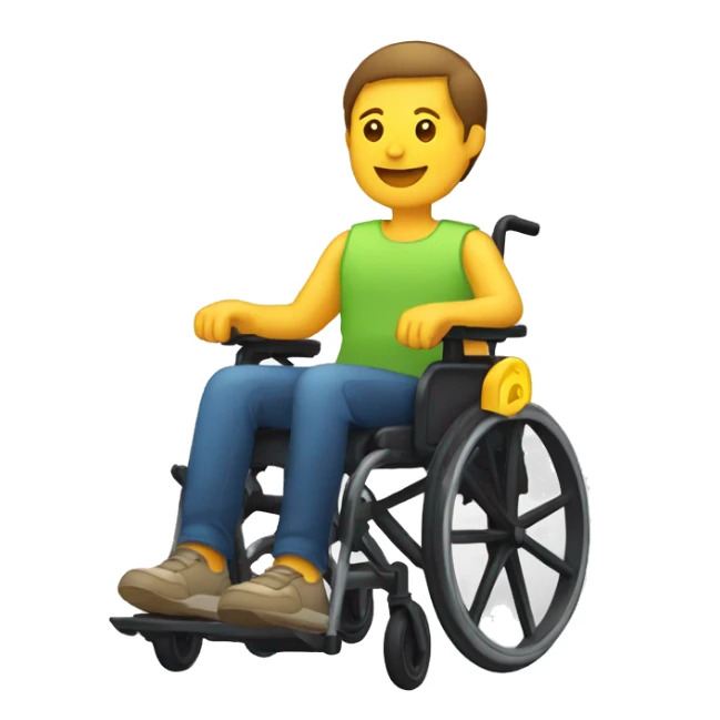 Personne en fauteuil roulant électrique  sticker