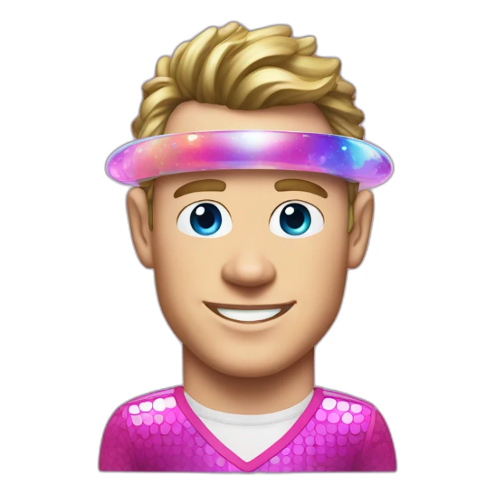 Fancy disco futuristic Jonathan Toews in rainbow bubble sticker