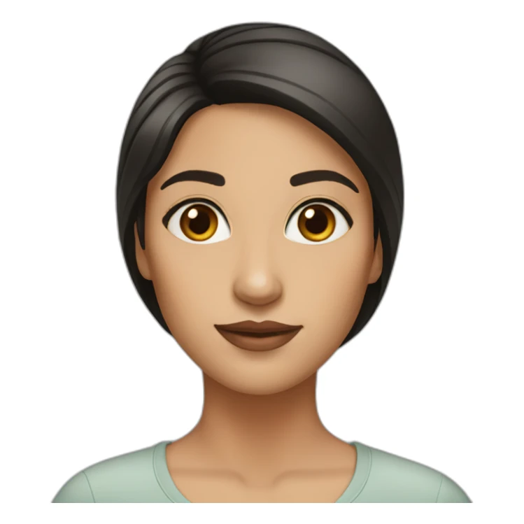 woman-straight-dark-hair-hazel-eyes sticker