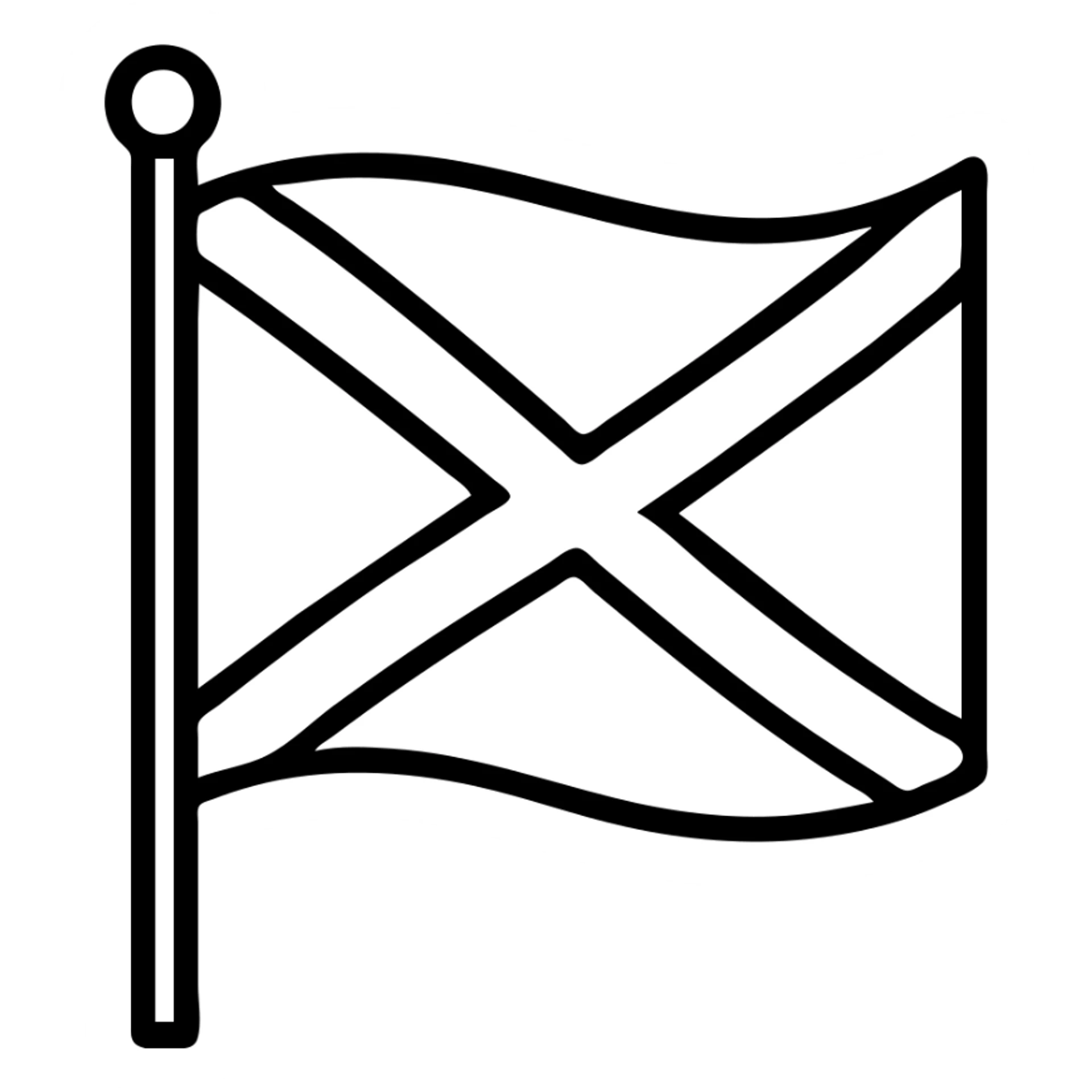 white flag with red Burgundy cross, iconic style sticker