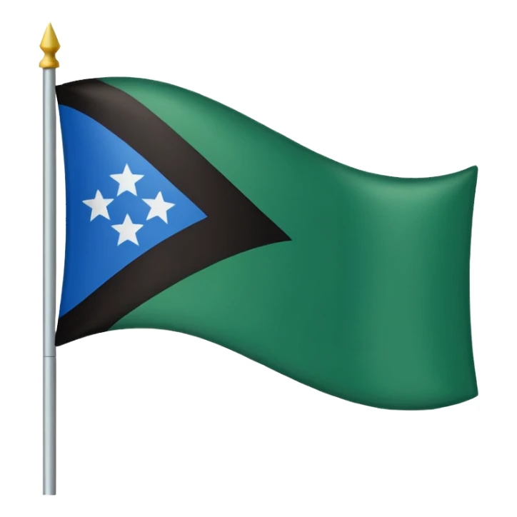 I want a flag that •	Top stripe – Green: Fertile land, growth, and nature. 	•	Middle stripe – Blue: Peace and the rivers (Juba & Shabelle). 	•	Bottom stripe – Brown/Black: Strength, resilience, and earth. With 5 white stars around it sticker