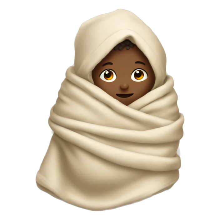 Newborn baby boy wrapped in a blanket  sticker