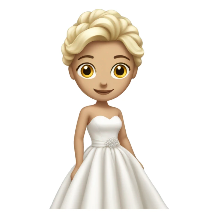 Beautiful finish blonde girl with long wedding dress sticker