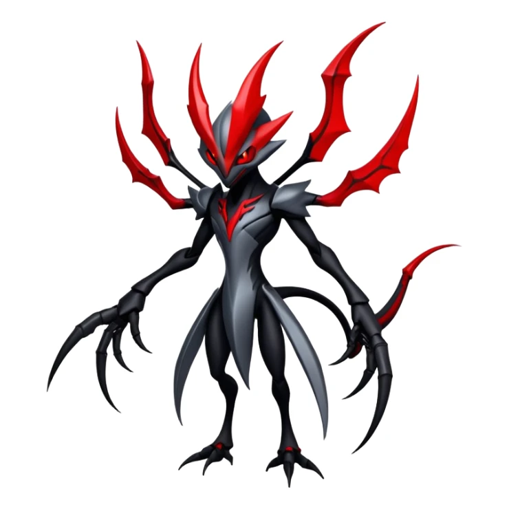 Shiny Gothic Badass Edgy Exotic Bisharp-Darkrai-Scizor-Hybrid-Creature sticker