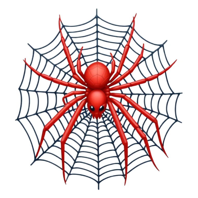 simple Red spider web, no spider just the web sticker