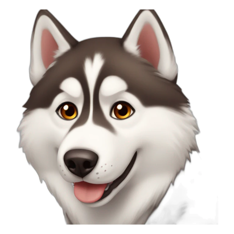 Husky Siberian red brown eyes smile  sticker