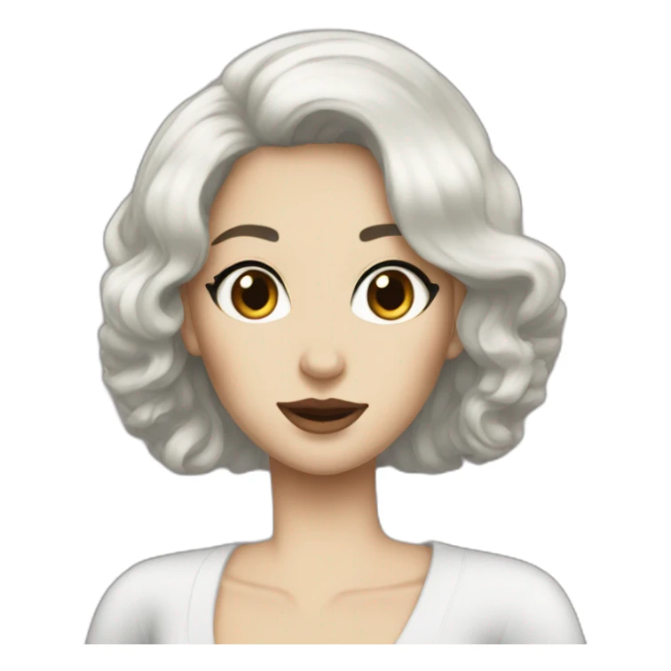 Black hair white skin land baroness sticker