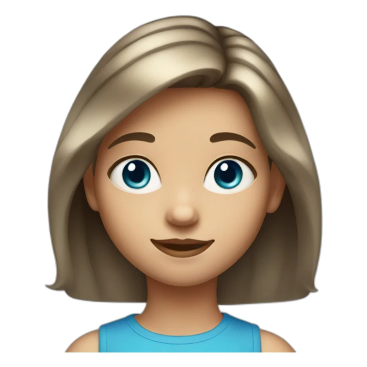 9 year old girl with blue eyes and medium hair sticker